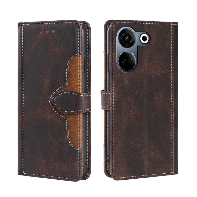 Skin Feel Magnetic Buckle Leather Phone Case, For Tecno Camon 30 Premier 5G, For Tecno Pova 6 Neo 4G, For Tecno Camon 30 Pro 5G, For Tecno Camon 30, For Tecno Camon 20 Premier 5G, For Tecno Camon 20 Pro 5G, For Tecno Camon 20 Pro 4G