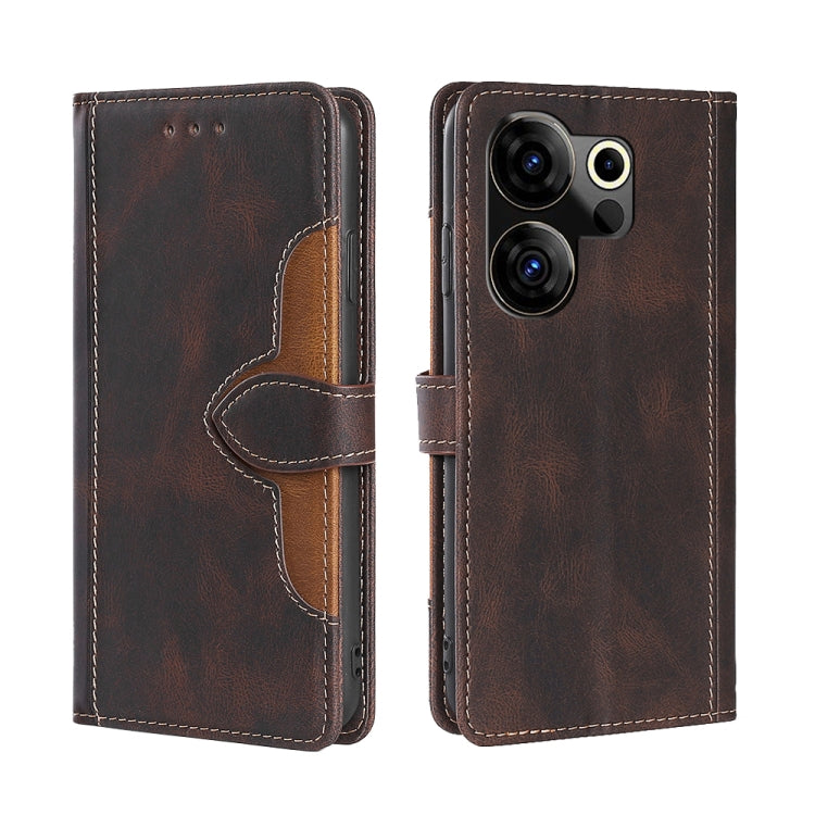 Skin Feel Magnetic Buckle Leather Phone Case, For Tecno Camon 30 Premier 5G, For Tecno Pova 6 Neo 4G, For Tecno Camon 30 Pro 5G, For Tecno Camon 30, For Tecno Camon 20 Premier 5G, For Tecno Camon 20 Pro 5G, For Tecno Camon 20 Pro 4G