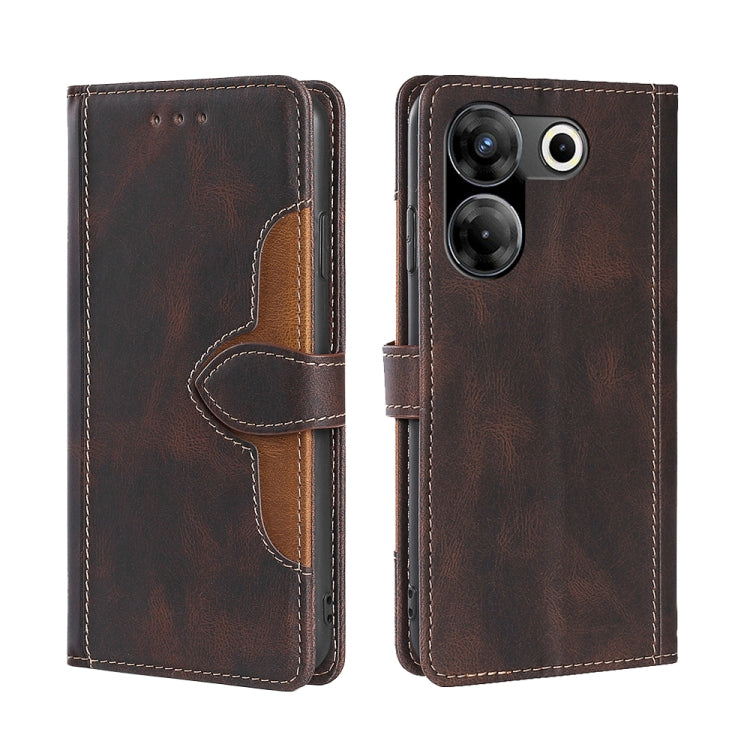Skin Feel Magnetic Buckle Leather Phone Case, For Tecno Camon 30 Premier 5G, For Tecno Pova 6 Neo 4G, For Tecno Camon 30 Pro 5G, For Tecno Camon 30, For Tecno Camon 20 Premier 5G, For Tecno Camon 20 Pro 5G, For Tecno Camon 20 Pro 4G