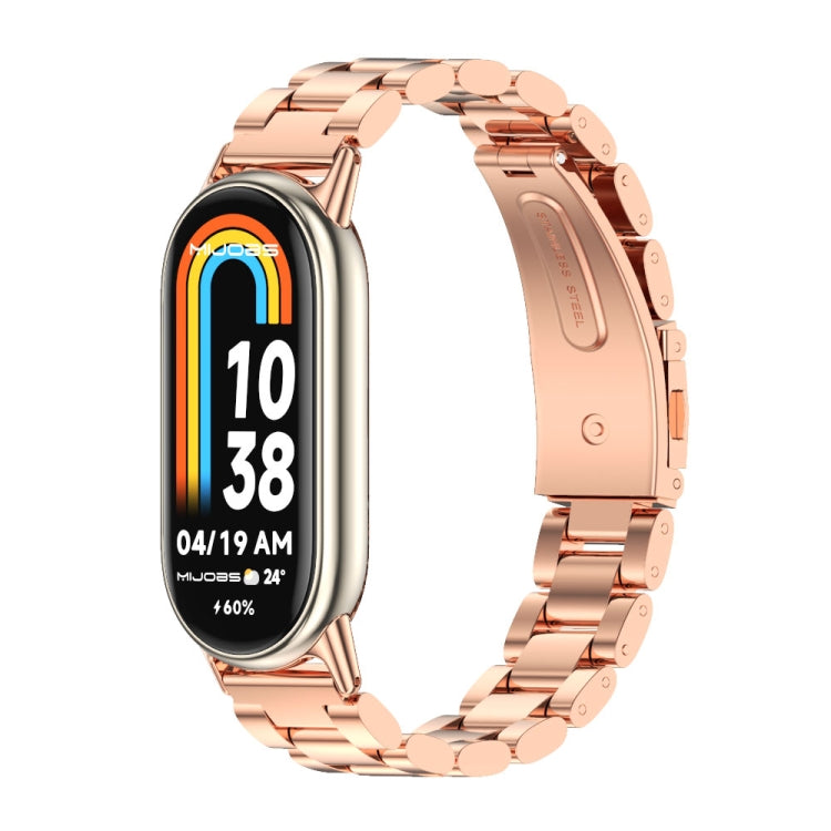Mijobs Three Bead Stainless Steel Watch Band