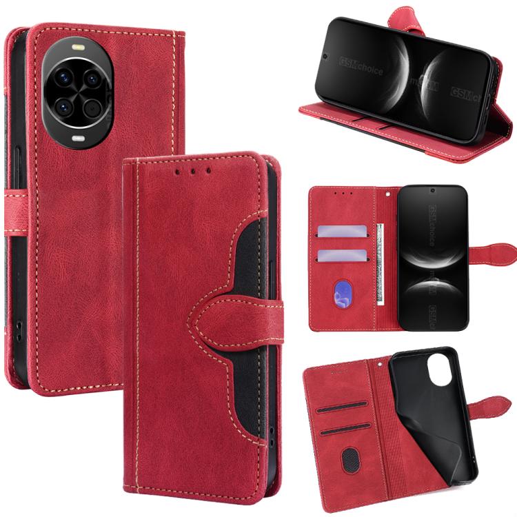 Skin Feel Magnetic Buckle Leather Phone Case, For Huawei Enjoy 90 Pro Max 5G, For Huawei Enjoy 90 Plus 5G, For Huawei nova 15 Ultra, For Huawei nova 15 Pro, For Huawei nova 15, For Huawei Mate 80 Pro Max 5G, For Huawei Mate 80 5G, For Huawei Maimang 40...