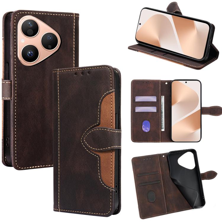 Skin Feel Magnetic Buckle Leather Phone Case, For Huawei Enjoy 90 Pro Max 5G, For Huawei Enjoy 90 Plus 5G, For Huawei nova 15 Ultra, For Huawei nova 15 Pro, For Huawei nova 15, For Huawei Mate 80 Pro Max 5G, For Huawei Mate 80 5G, For Huawei Maimang 40...