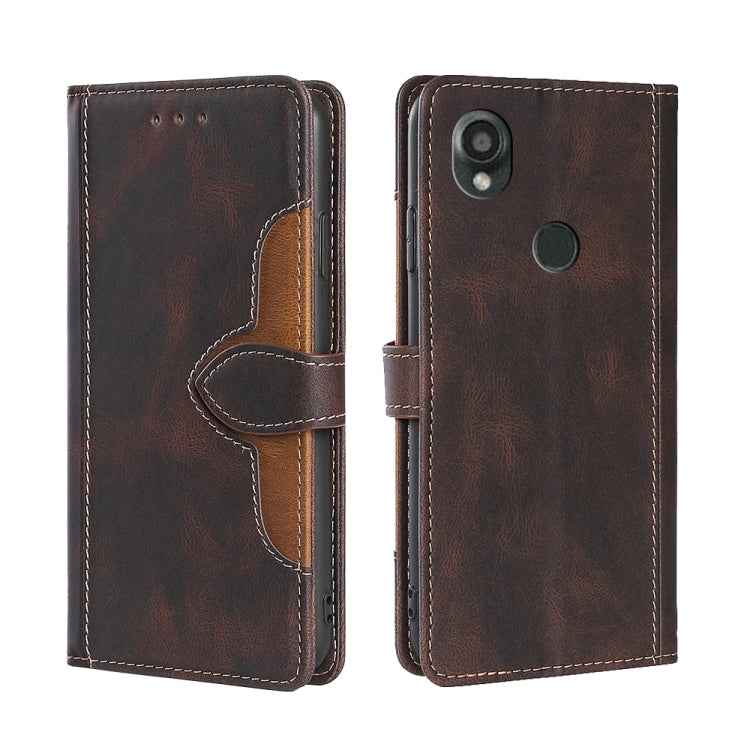 Skin Feel Magnetic Buckle Leather Phone Case, For Kyocera Basio Active3, For Kyocera Digno SX4 5G, For Kyocera Digno SX3-KYG02