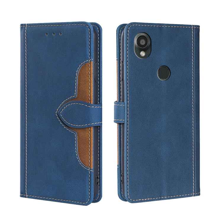 Skin Feel Magnetic Buckle Leather Phone Case, For Kyocera Basio Active3, For Kyocera Digno SX4 5G, For Kyocera Digno SX3-KYG02