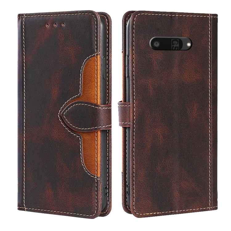 Skin Feel Magnetic Buckle Leather Phone Case, For Kyocera Basio Active3, For Kyocera Digno SX4 5G, For Kyocera Digno SX3-KYG02