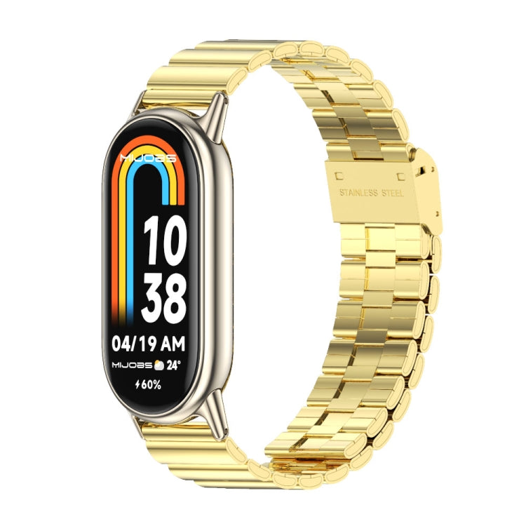 Mijobs Bamboo Buckle Stainless Steel Watch Band