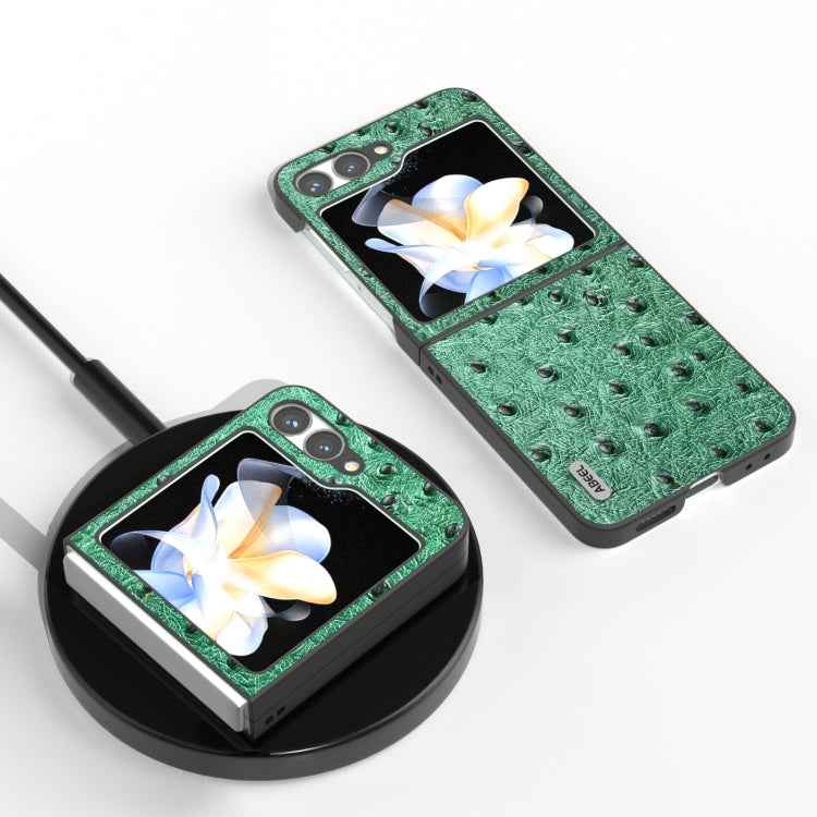 ABEEL Genuine Leather Ostrich Texture Phone Case