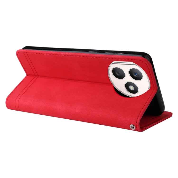 Skin Feel Life Tree Metal Button Leather Phone Case