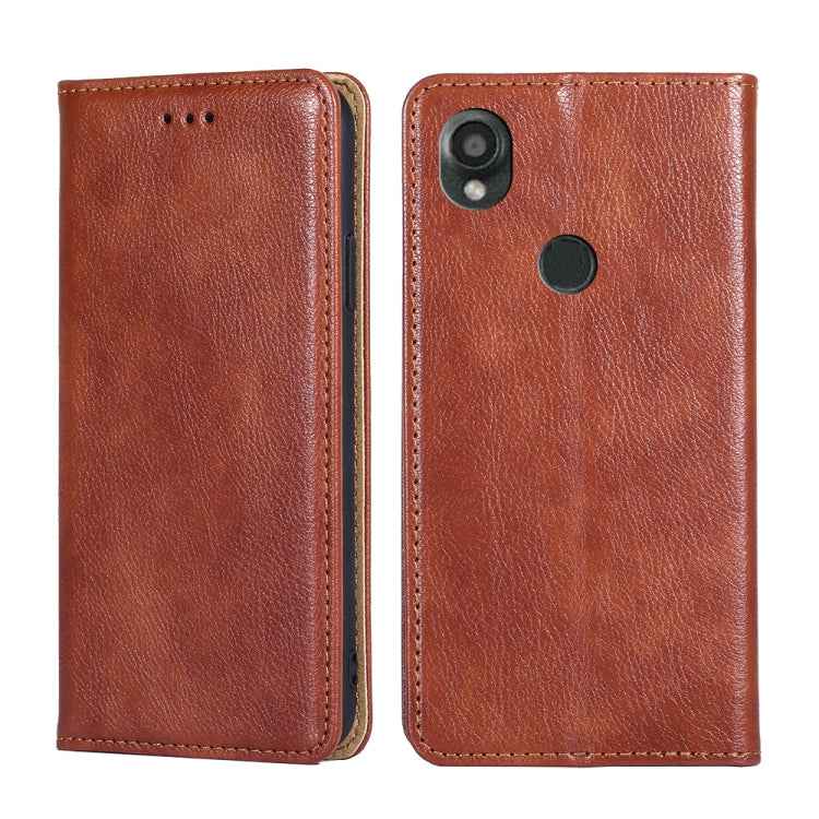 Gloss Oil Solid Color Magnetic Leather Phone Case, For Kyocera Basio Active3, For Kyocera Digno SX4 5G, For Kyocera Digno SX3-KYG02
