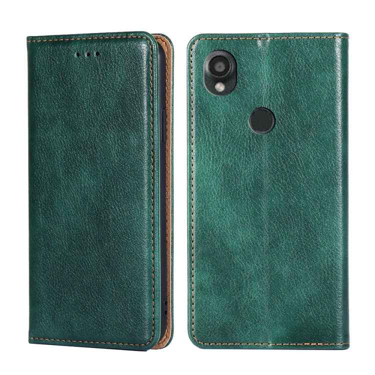 Gloss Oil Solid Color Magnetic Leather Phone Case, For Kyocera Basio Active3, For Kyocera Digno SX4 5G, For Kyocera Digno SX3-KYG02