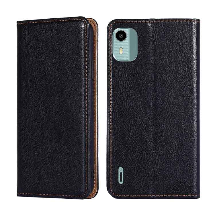 Gloss Oil Solid Color Magnetic Leather Phone Case