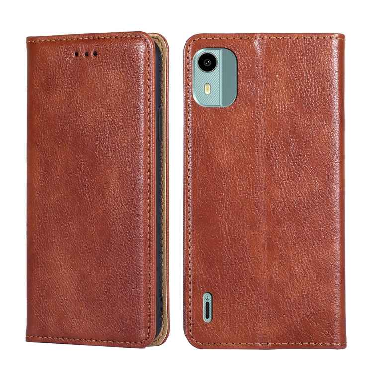 Gloss Oil Solid Color Magnetic Leather Phone Case