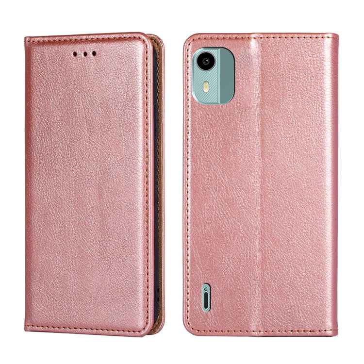 Gloss Oil Solid Color Magnetic Leather Phone Case
