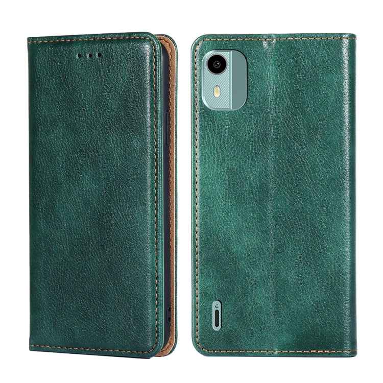 Gloss Oil Solid Color Magnetic Leather Phone Case