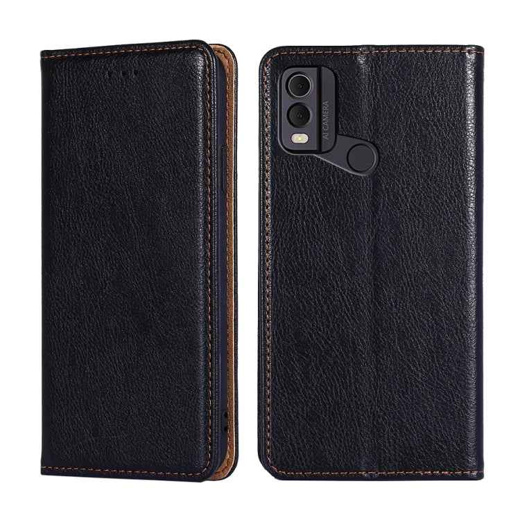 Gloss Oil Solid Color Magnetic Leather Phone Case