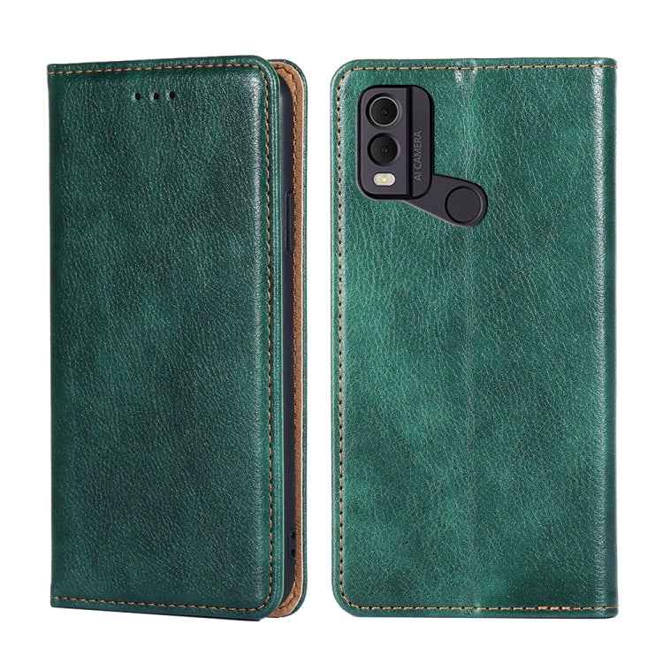 Gloss Oil Solid Color Magnetic Leather Phone Case