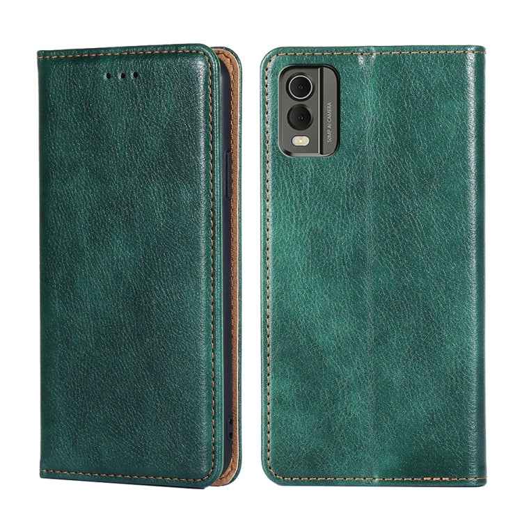 Gloss Oil Solid Color Magnetic Leather Phone Case