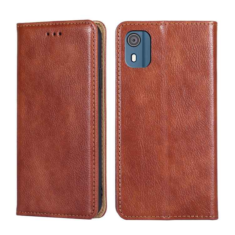 Gloss Oil Solid Color Magnetic Leather Phone Case