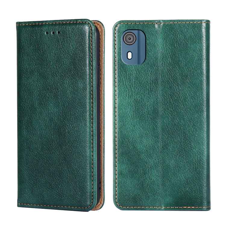 Gloss Oil Solid Color Magnetic Leather Phone Case