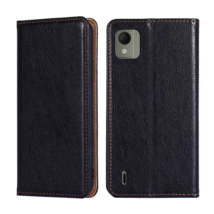 Gloss Oil Solid Color Magnetic Leather Phone Case