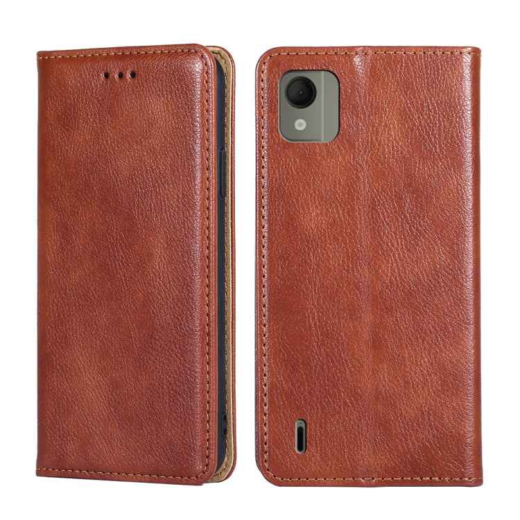Gloss Oil Solid Color Magnetic Leather Phone Case