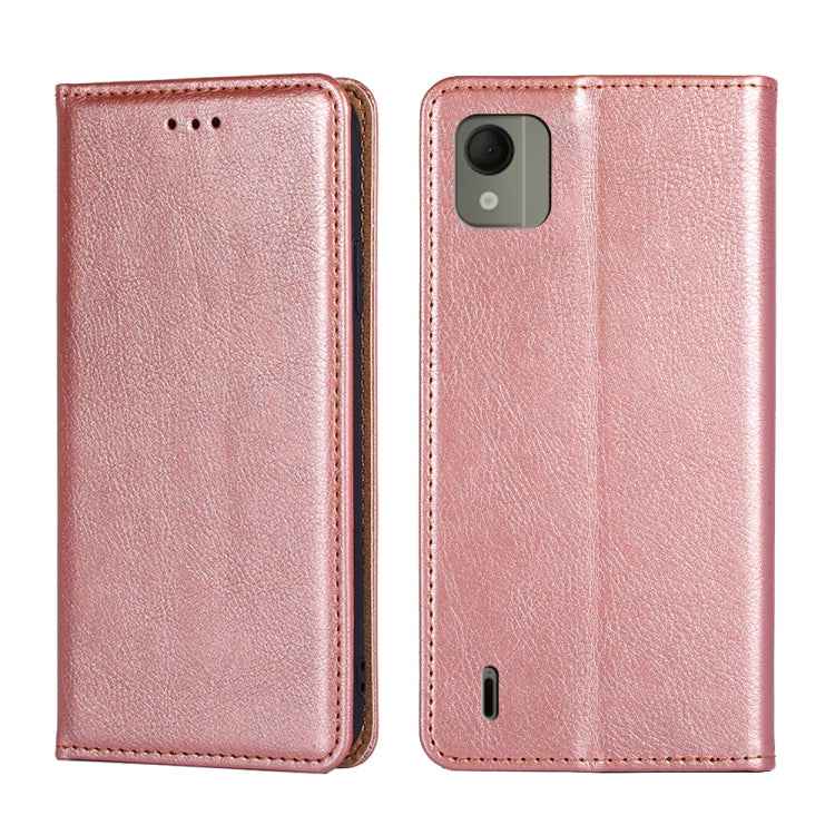 Gloss Oil Solid Color Magnetic Leather Phone Case
