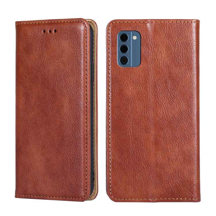 Gloss Oil Solid Color Magnetic Leather Phone Case