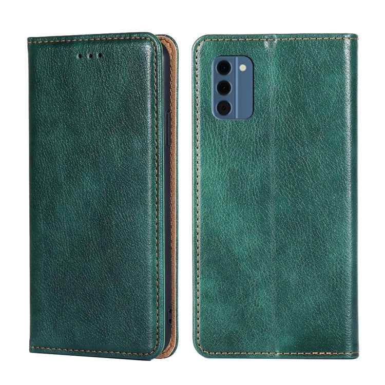 Gloss Oil Solid Color Magnetic Leather Phone Case