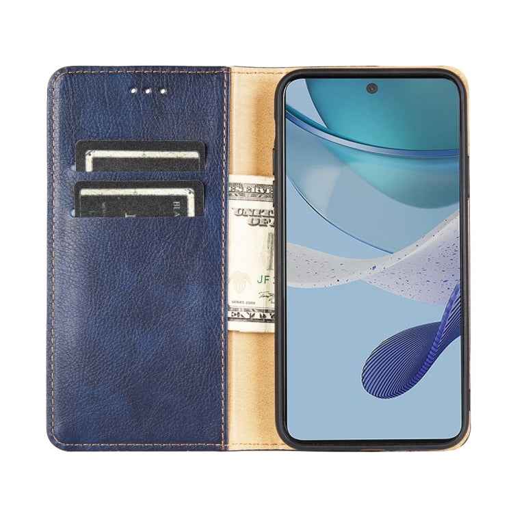 Gloss Oil Solid Color Magnetic Leather Phone Case