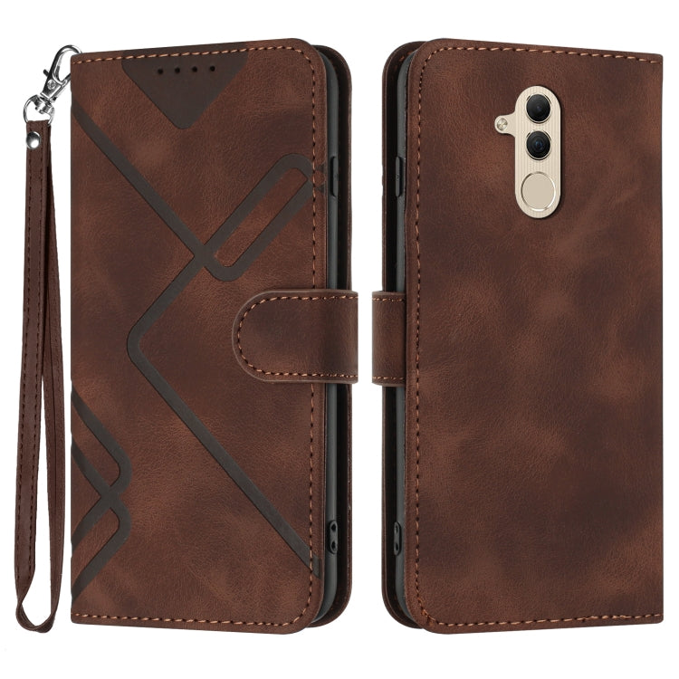 Line Pattern Skin Feel Leather Phone Case, For Huawei nova 8 SE, For Huawei Y5 2019, For Huawei Y6 2019, For Huawei P30 lite/nova 4e, For Huawei P30 Pro, For Huawei P smart 2019/nova lite 3, For Huawei Mate 20 Pro, For Huawei Mate 20 lite/Maimang 7