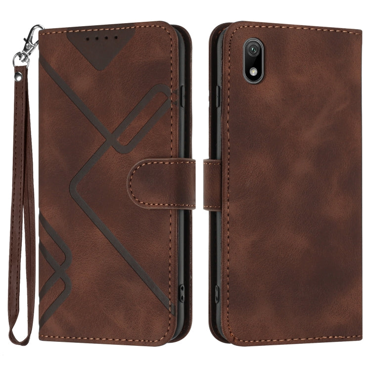 Line Pattern Skin Feel Leather Phone Case, For Huawei nova 8 SE, For Huawei Y5 2019, For Huawei Y6 2019, For Huawei P30 lite/nova 4e, For Huawei P30 Pro, For Huawei P smart 2019/nova lite 3, For Huawei Mate 20 Pro, For Huawei Mate 20 lite/Maimang 7