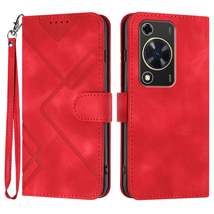 Line Pattern Skin Feel Leather Phone Case, For Huawei Enjoy 70, For Huawei P60 / P60 Pro, For Huawei Enjoy 50 Pro / nova Y90, For Huawei Enjoy 50 / nova Y70, For Huawei Enjoy 20e, For Huawei P50 Pro, For Huawei P50, For Huawei Enjoy 20 SE 4G