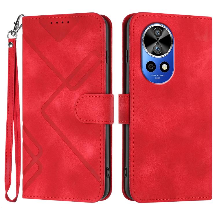Line Pattern Skin Feel Leather Phone Case, For Huawei Enjoy 80 Plus, For Huawei Pura 80 5G, For Huawei Mate 70 Pro / Mate 70 Pro+, For Huawei Mate 70, For Huawei nova 12i, For Huawei nova 12s, For Huawei nova Y72, For Huawei nova 12 Pro / nova 12 Ultra