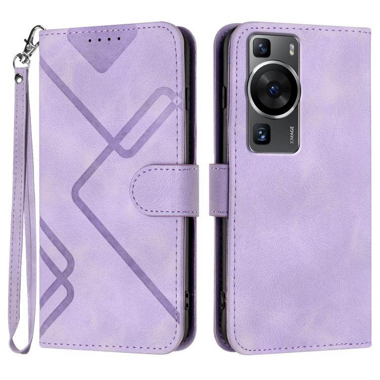 Line Pattern Skin Feel Leather Phone Case, For Huawei Enjoy 70, For Huawei P60 / P60 Pro, For Huawei Enjoy 50 Pro / nova Y90, For Huawei Enjoy 50 / nova Y70, For Huawei Enjoy 20e, For Huawei P50 Pro, For Huawei P50, For Huawei Enjoy 20 SE 4G