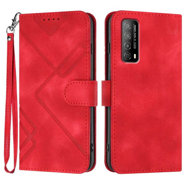 Line Pattern Skin Feel Leather Phone Case, For Huawei Enjoy 70, For Huawei P60 / P60 Pro, For Huawei Enjoy 50 Pro / nova Y90, For Huawei Enjoy 50 / nova Y70, For Huawei Enjoy 20e, For Huawei P50 Pro, For Huawei P50, For Huawei Enjoy 20 SE 4G