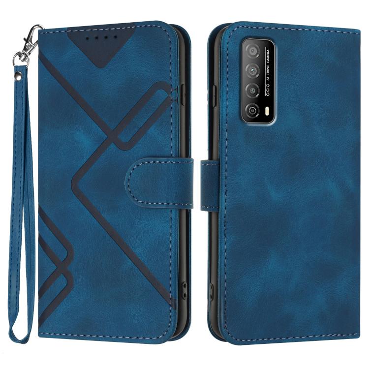 Line Pattern Skin Feel Leather Phone Case, For Huawei Enjoy 70, For Huawei P60 / P60 Pro, For Huawei Enjoy 50 Pro / nova Y90, For Huawei Enjoy 50 / nova Y70, For Huawei Enjoy 20e, For Huawei P50 Pro, For Huawei P50, For Huawei Enjoy 20 SE 4G