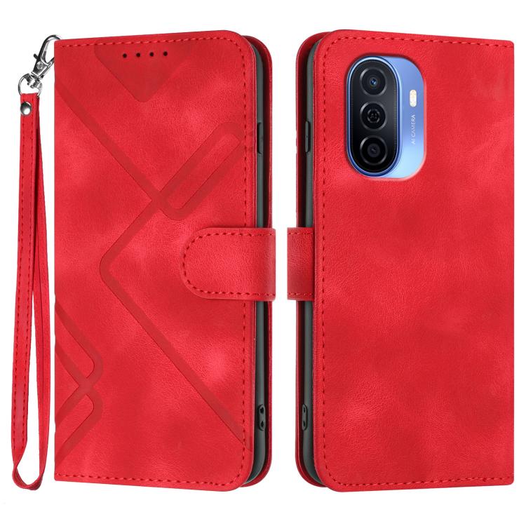 Line Pattern Skin Feel Leather Phone Case, For Huawei Enjoy 70, For Huawei P60 / P60 Pro, For Huawei Enjoy 50 Pro / nova Y90, For Huawei Enjoy 50 / nova Y70, For Huawei Enjoy 20e, For Huawei P50 Pro, For Huawei P50, For Huawei Enjoy 20 SE 4G