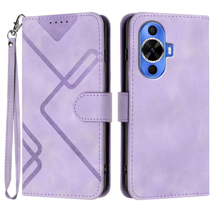 Line Pattern Skin Feel Leather Phone Case, For Huawei Enjoy 80 Plus, For Huawei Pura 80 5G, For Huawei Mate 70 Pro / Mate 70 Pro+, For Huawei Mate 70, For Huawei nova 12i, For Huawei nova 12s, For Huawei nova Y72, For Huawei nova 12 Pro / nova 12 Ultra