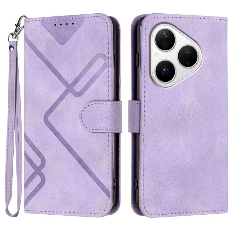 Line Pattern Skin Feel Leather Phone Case, For Huawei Enjoy 80 Plus, For Huawei Pura 80 5G, For Huawei Mate 70 Pro / Mate 70 Pro+, For Huawei Mate 70, For Huawei nova 12i, For Huawei nova 12s, For Huawei nova Y72, For Huawei nova 12 Pro / nova 12 Ultra