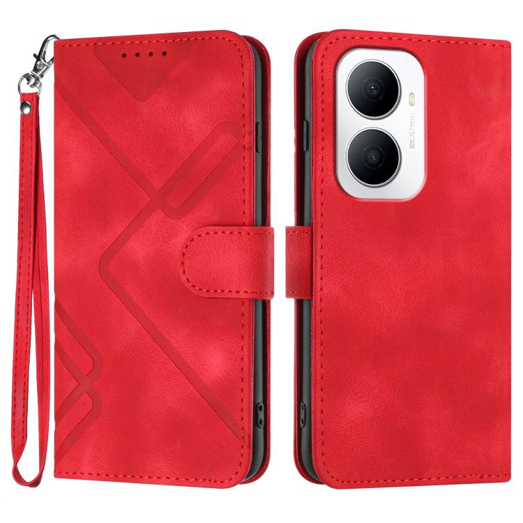 Line Pattern Skin Feel Leather Phone Case, For Huawei Enjoy 80 Plus, For Huawei Pura 80 5G, For Huawei Mate 70 Pro / Mate 70 Pro+, For Huawei Mate 70, For Huawei nova 12i, For Huawei nova 12s, For Huawei nova Y72, For Huawei nova 12 Pro / nova 12 Ultra