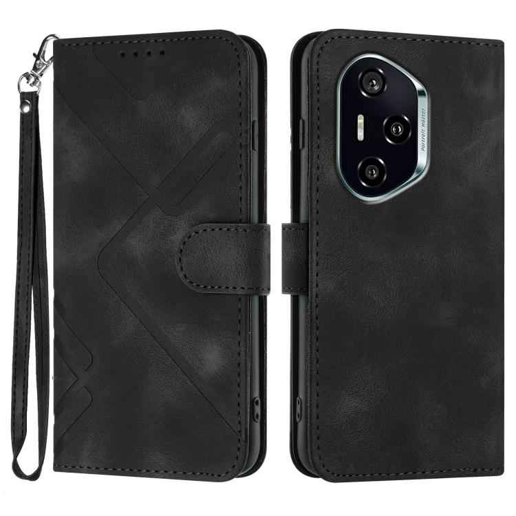 Line Pattern Skin Feel Leather Phone Case
