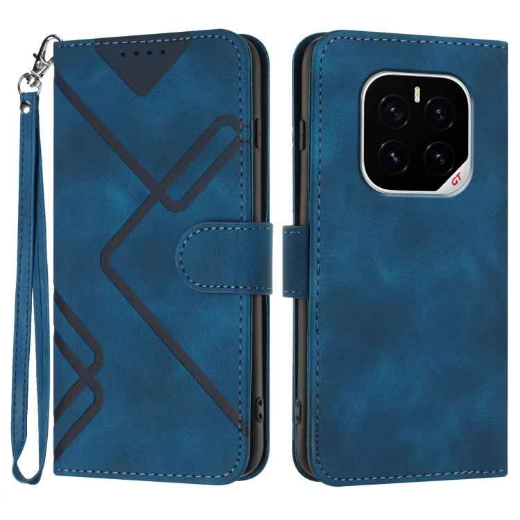 Line Pattern Skin Feel Leather Phone Case