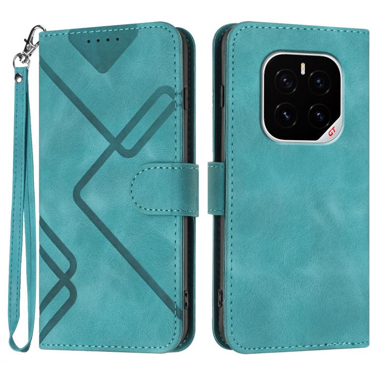 Line Pattern Skin Feel Leather Phone Case