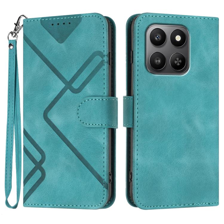 Line Pattern Skin Feel Leather Phone Case