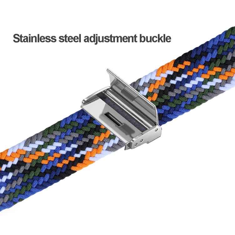 Adjustable Nylon Braided Steel Buckle Watch Band