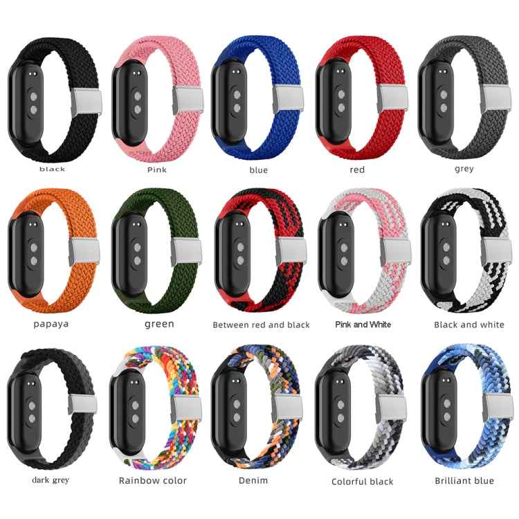 Adjustable Nylon Braided Steel Buckle Watch Band