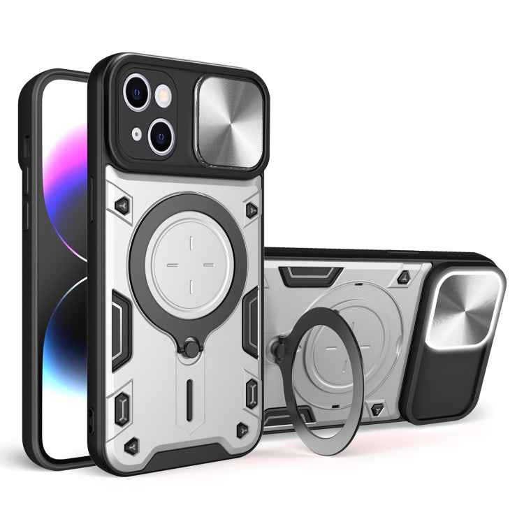 CD Texture Sliding Camshield Magnetic Holder Phone Case, For iPhone 16, For iPhone 15 Pro Max, For iPhone 15 Pro, For iPhone 15 Plus, For iPhone 15, For iPhone 14 Plus, For iPhone 14, For iPhone 14 Pro