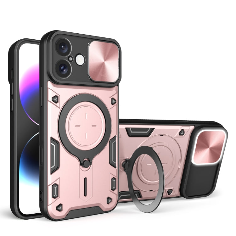 CD Texture Sliding Camshield Magnetic Holder Phone Case, For iPhone 16 Pro, For iPhone 16 Plus, For iPhone 16, For iPhone 15 Pro Max, For iPhone 15 Pro, For iPhone 15 Plus, For iPhone 15, For iPhone 14 Plus