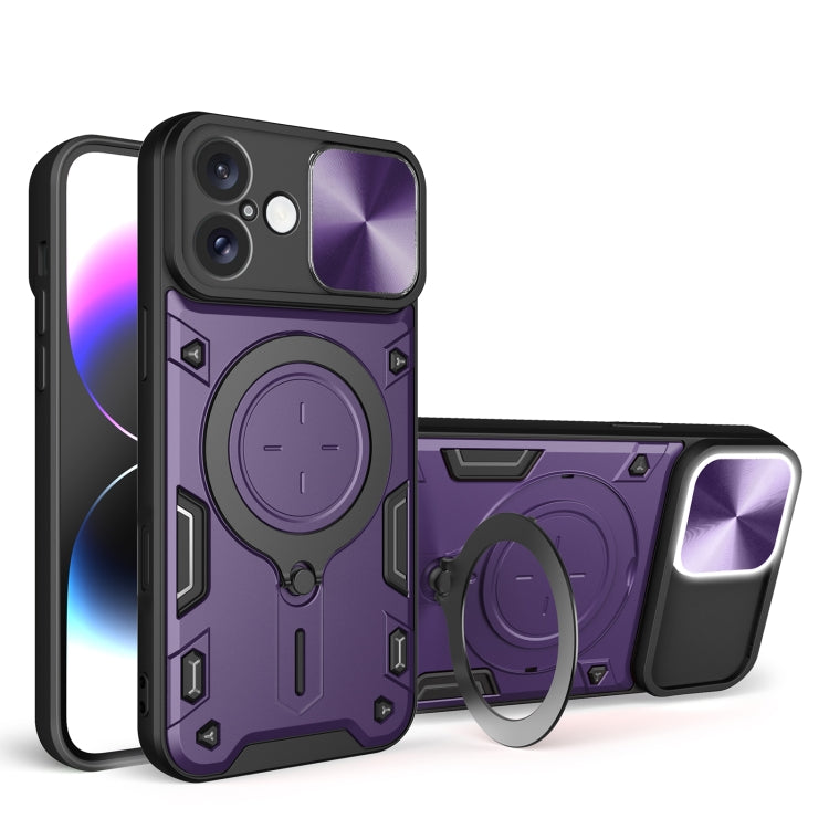 CD Texture Sliding Camshield Magnetic Holder Phone Case, For iPhone 16 Pro, For iPhone 16 Plus, For iPhone 16, For iPhone 15 Pro Max, For iPhone 15 Pro, For iPhone 15 Plus, For iPhone 15, For iPhone 14 Plus