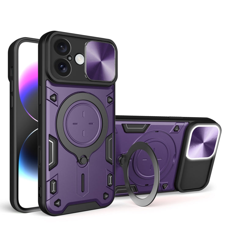 CD Texture Sliding Camshield Magnetic Holder Phone Case, For iPhone 16 Pro, For iPhone 16 Plus, For iPhone 16, For iPhone 15 Pro Max, For iPhone 15 Pro, For iPhone 15 Plus, For iPhone 15, For iPhone 14 Plus